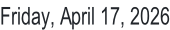 Friday, April 17, 2026